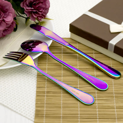 Personalized kids cutlery with engraved name- Unicorn Gifts
