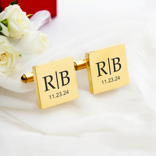 Custom gold cufflinks for men