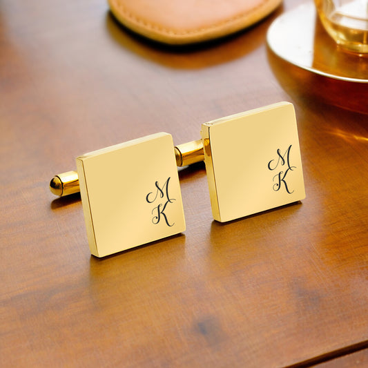 Personalized Gold Cufflinks