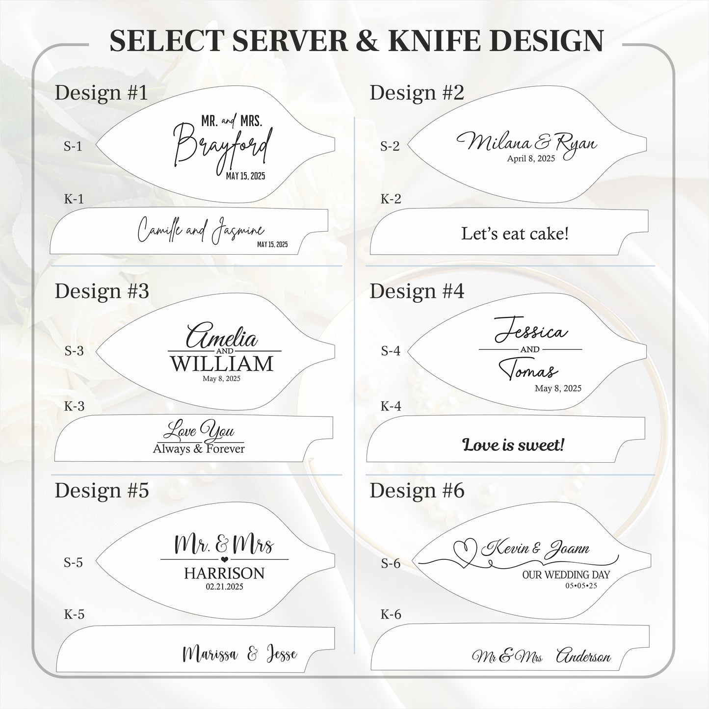 Personalized cake server set – perfect wedding gift