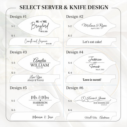 Personalized cake server set – perfect wedding gift