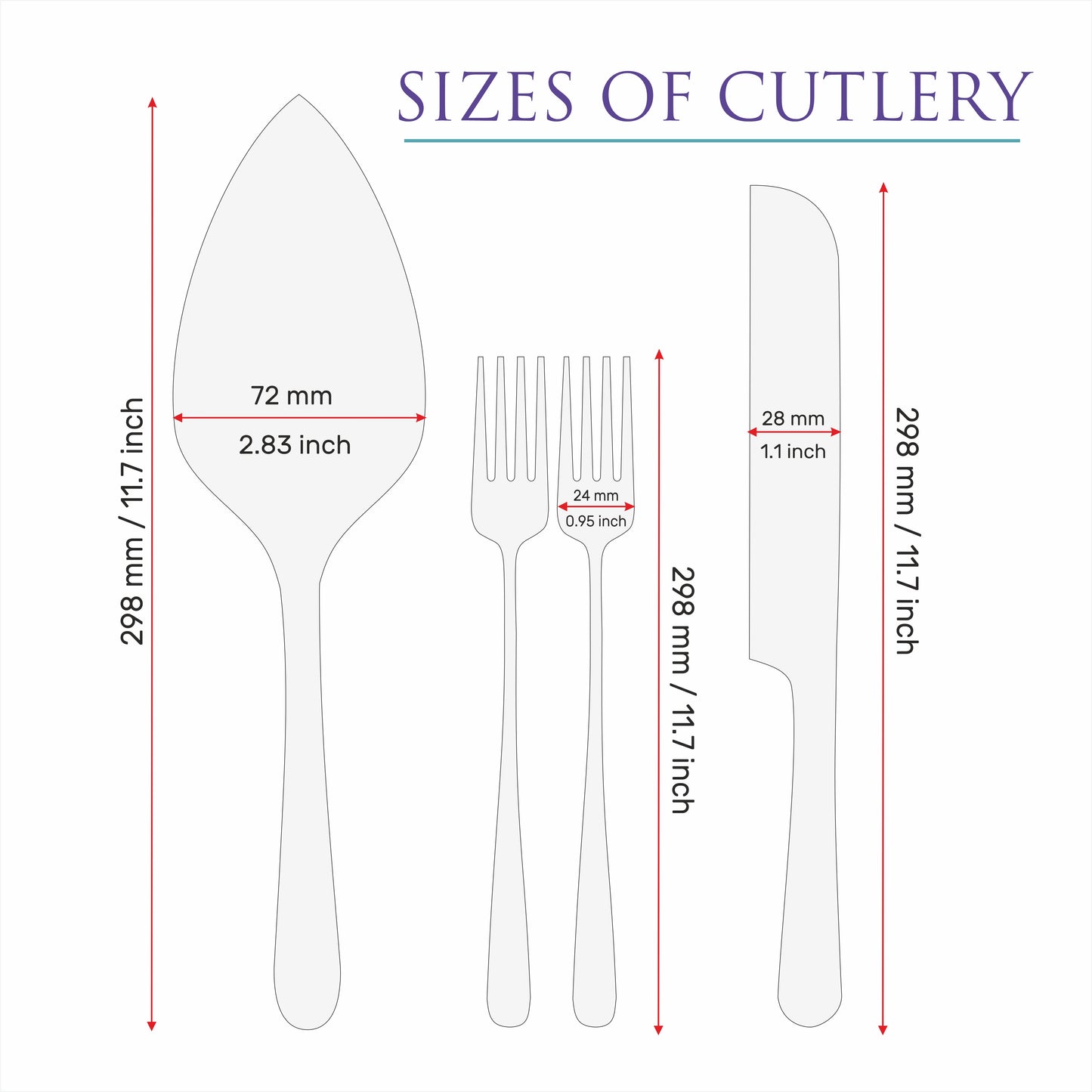 Wedding Cake Cutting Set with Forks