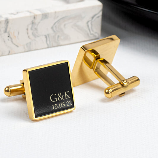 Personalized engraved cufflinks - groomsmen wedding gifts